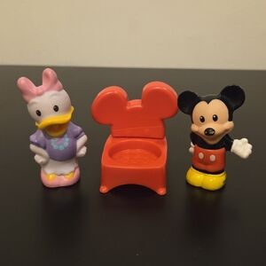 Little People Disney Mickey Mouse and Daisy Duck With Mickey Red Chair